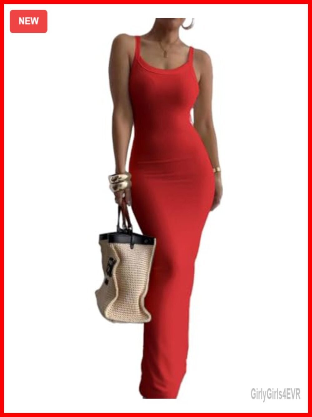 Sleeveless Bodycon Maxi Dress in High Stretch Polyester Blend